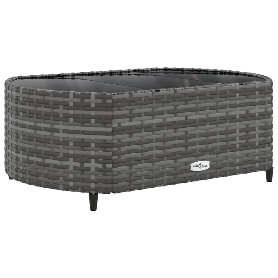 Salon de jardin 6 pcs avec coussins gris résine tressée - 5