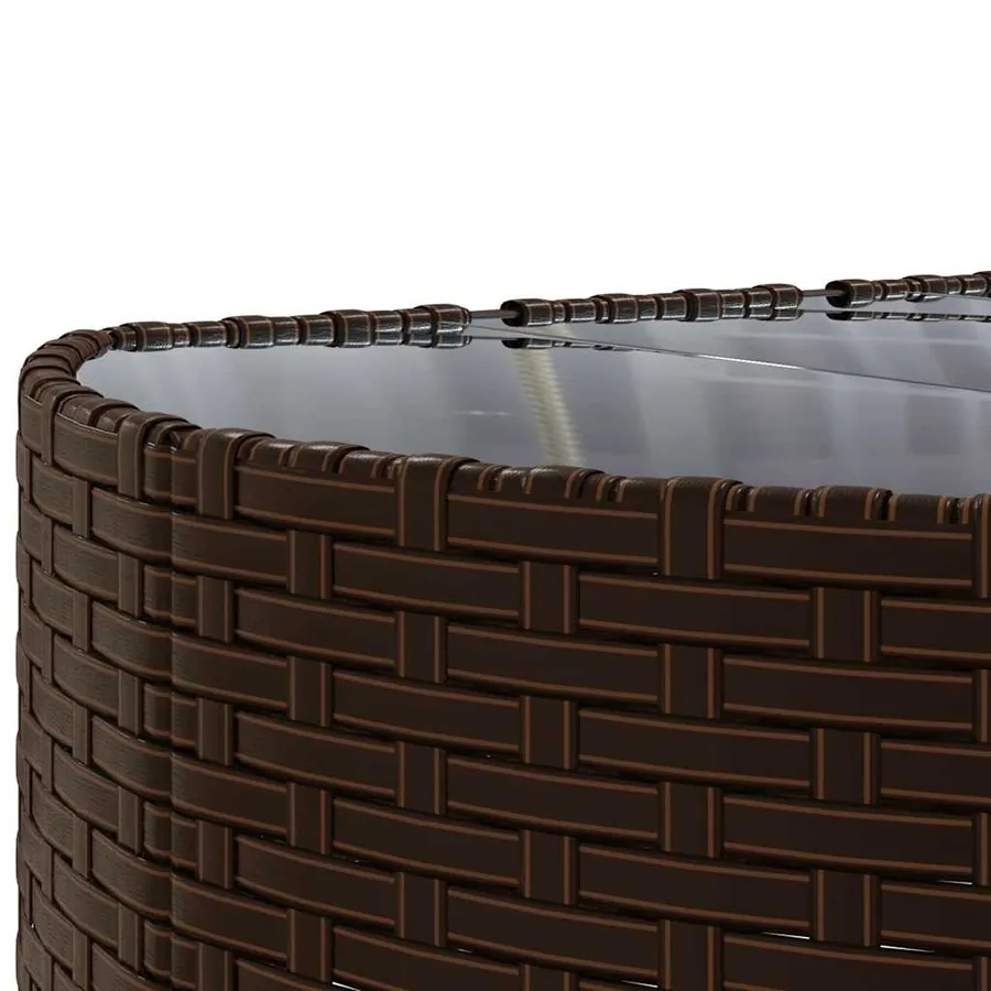 Salon de jardin avec coussins 5 pcs marron résine tressée - 6