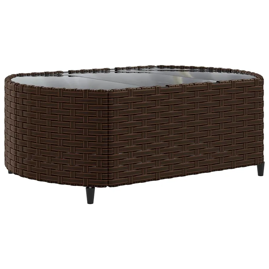Salon de jardin avec coussins 5 pcs marron résine tressée - 5