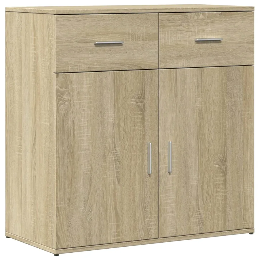 Buffet chêne sonoma 79x38x80 cm bois d'ingénierie - 2