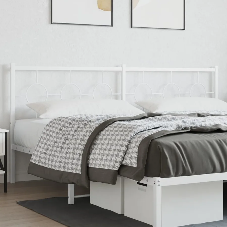 Tête de lit de remplacement métal blanc 200 cm