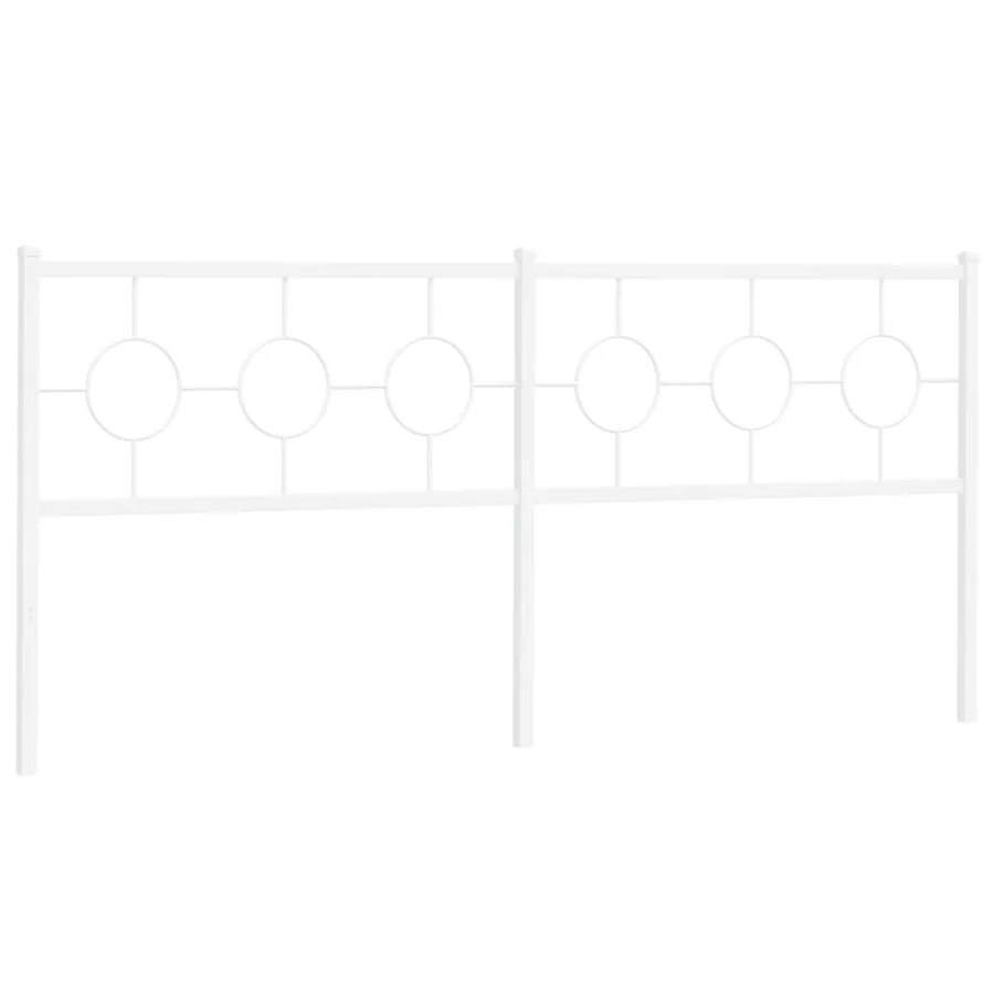 Tête de lit de remplacement métal blanc 200 cm - 4
