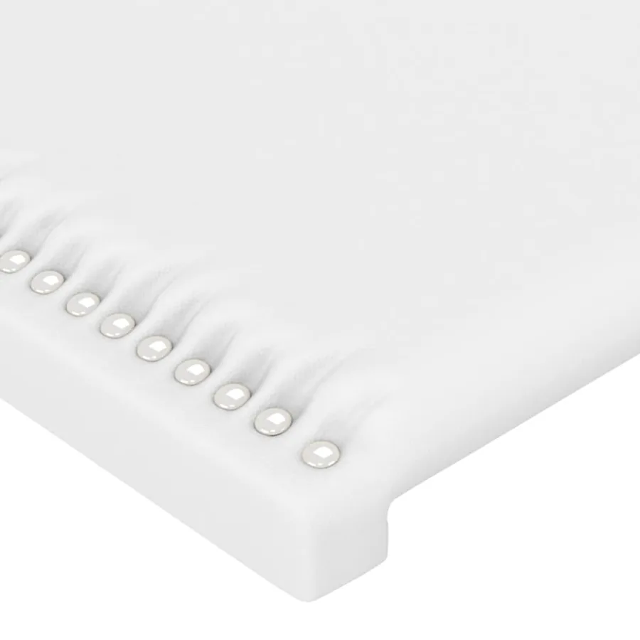 Cadre de lit sans matelas blanc 100x200 cm similicuir - 10