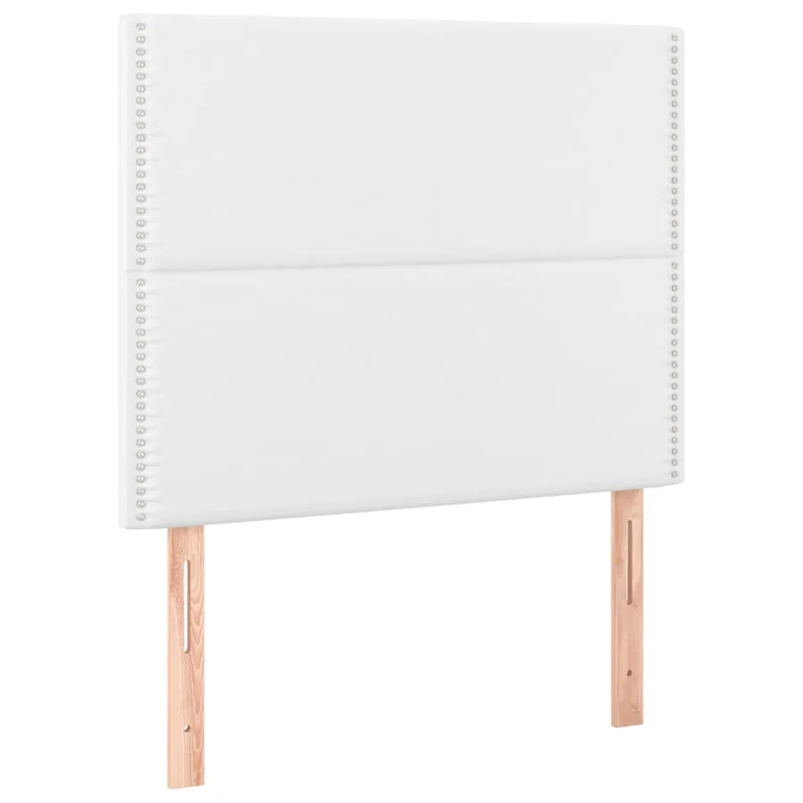 Cadre de lit sans matelas blanc 100x200 cm similicuir - 9