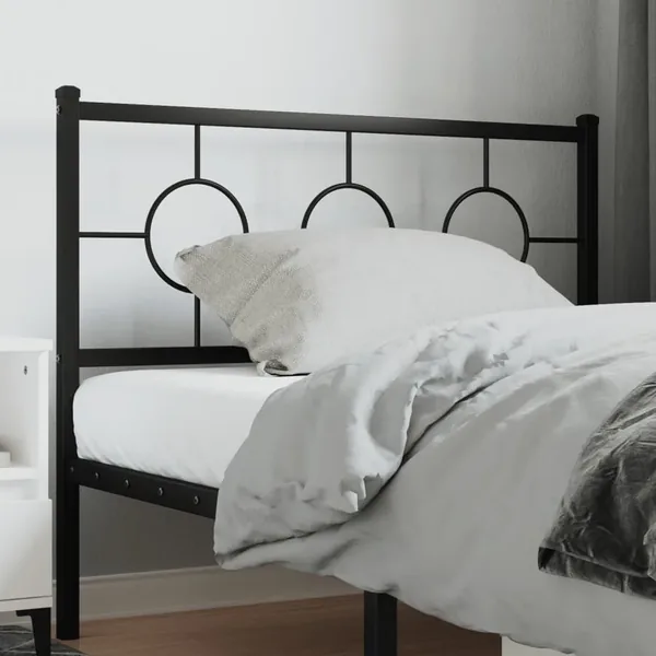 Tête de lit de remplacement métal noir 107 cm