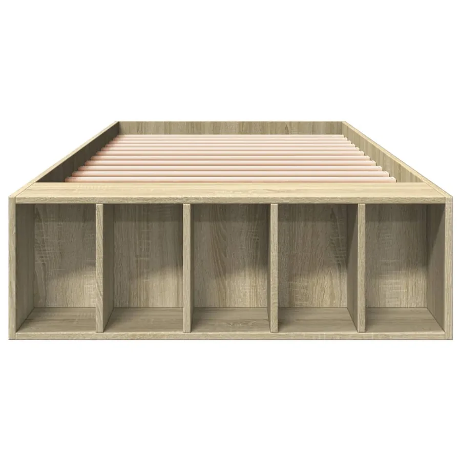 Cadre de lit sans matelas chêne sonoma 90x190 cm - 4