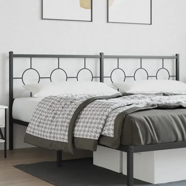 Tête de lit de remplacement métal noir 193 cm