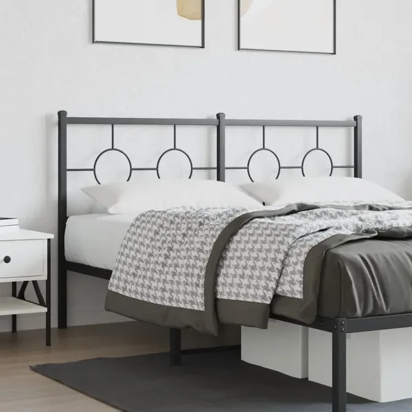 Tête de lit de remplacement métal noir 160 cm