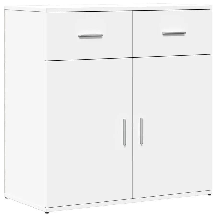 Buffet blanc 79x38x80 cm bois d’ingénierie - 2