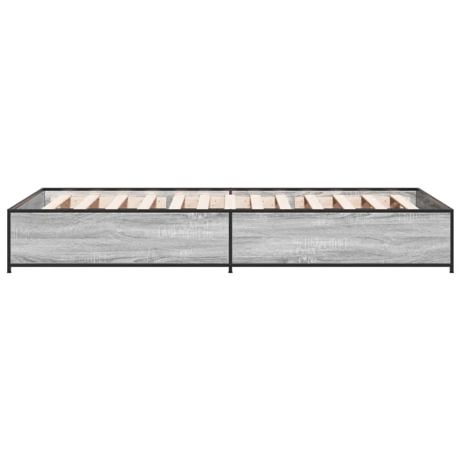 Cadre de lit sans matelas sonoma gris 90x200 cm - 5