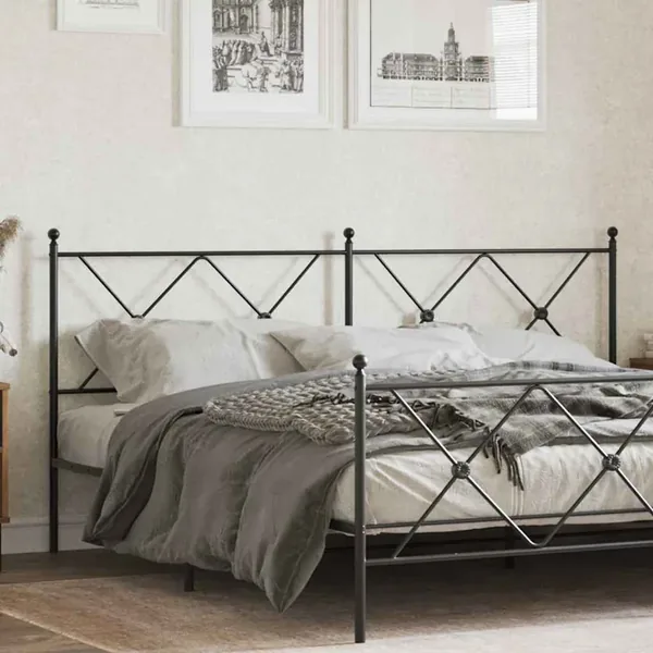 Tête de lit de remplacement métal noir 180 cm
