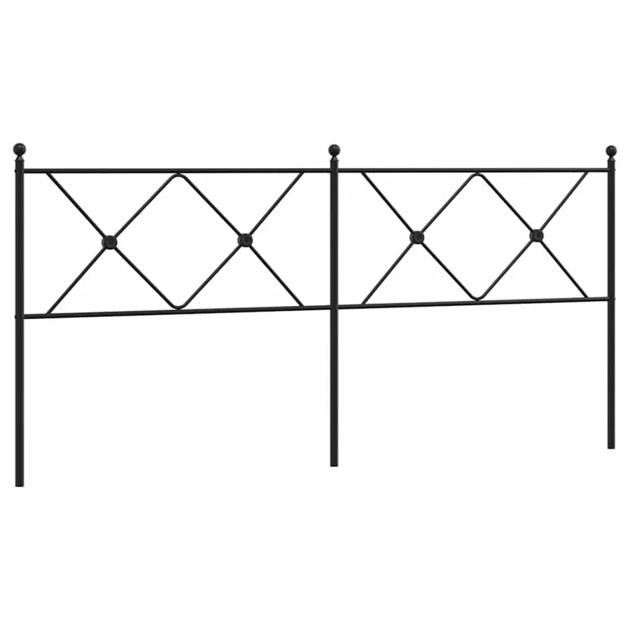 Tête de lit de remplacement métal noir 180 cm - 2