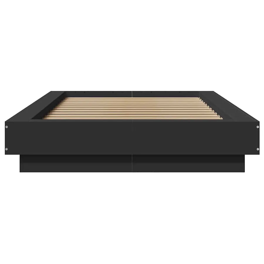 Cadre de lit sans matelas noir 90x190 cm - 4