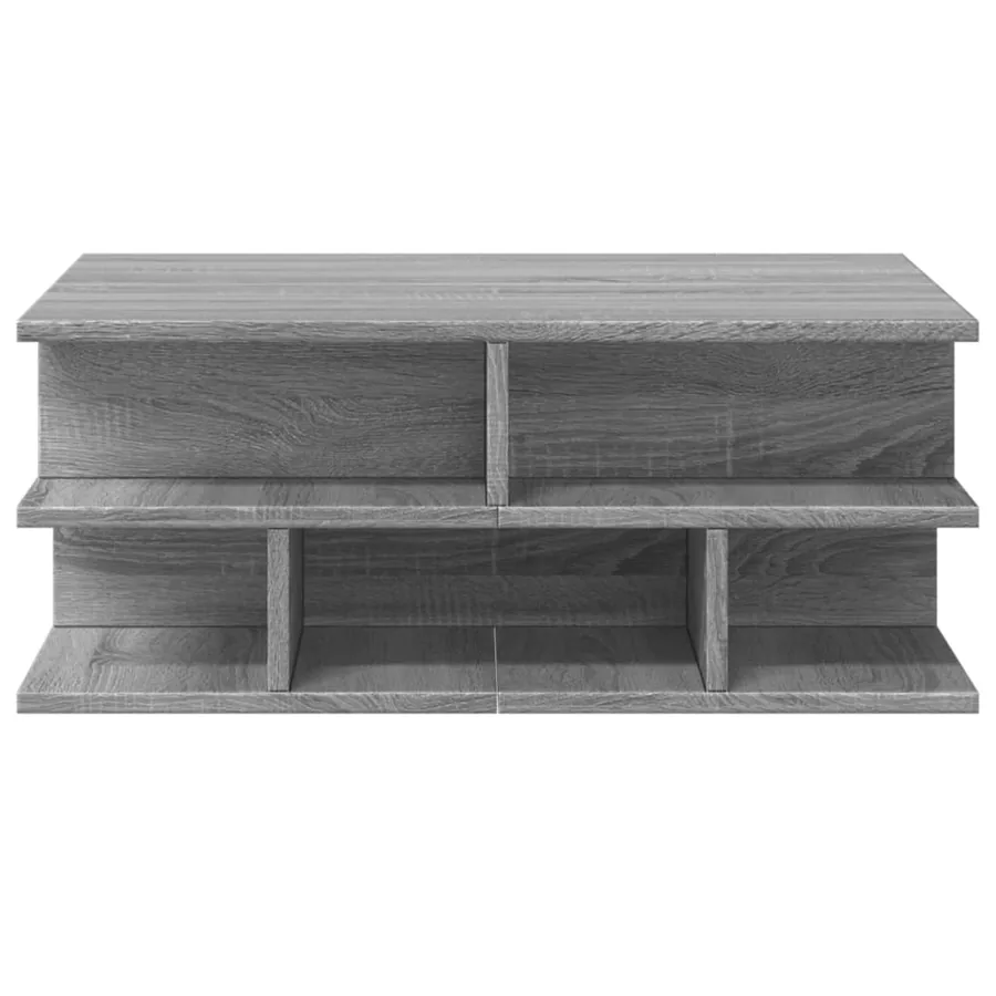 Table basse sonoma gris 70x70x29 cm bois d'ingénierie - 5