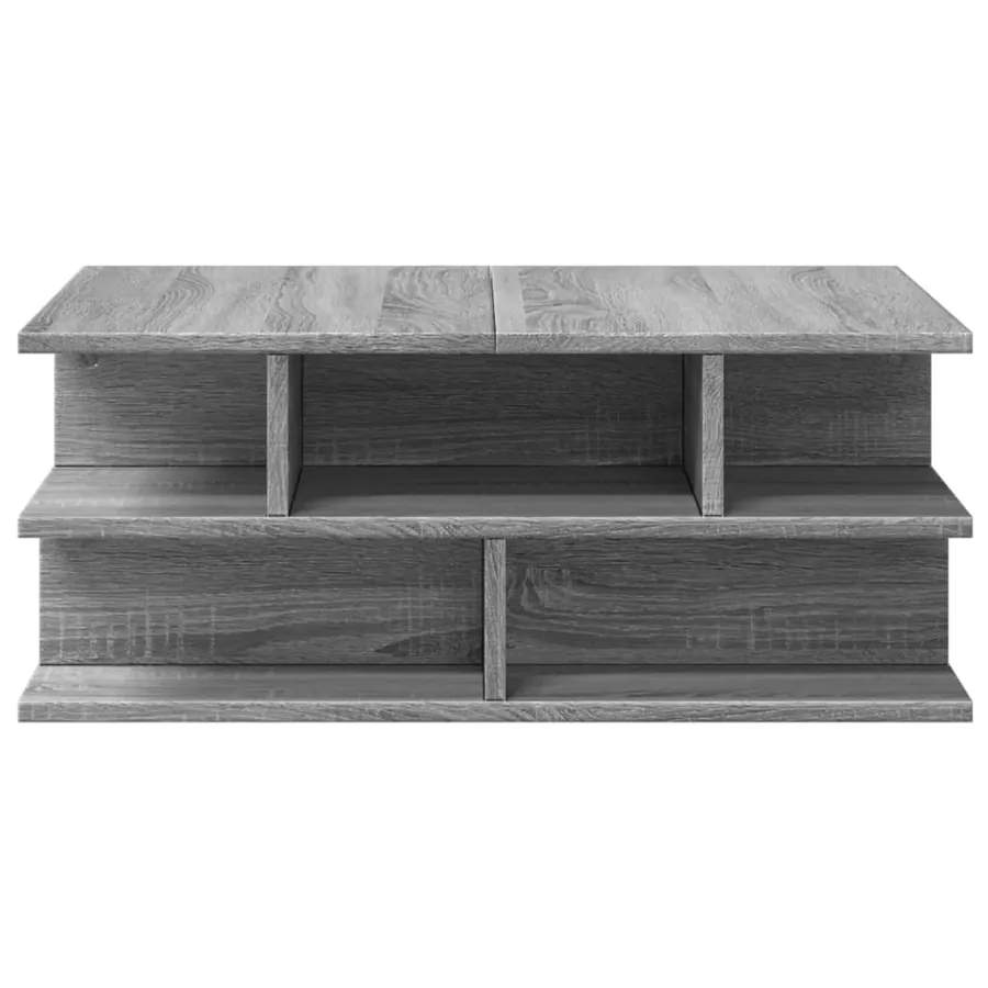 Table basse sonoma gris 70x70x29 cm bois d'ingénierie - 6