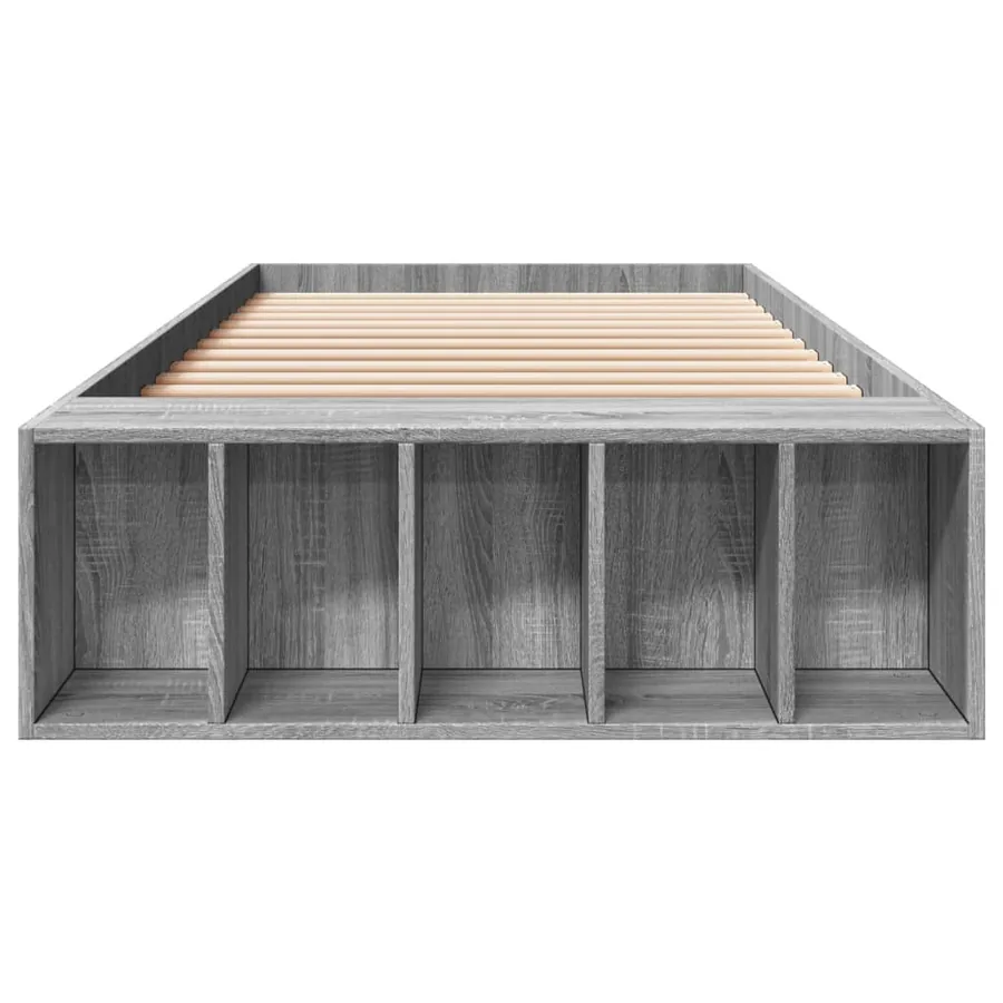 Cadre de lit sans matelas sonoma gris 90x190 cm - 4