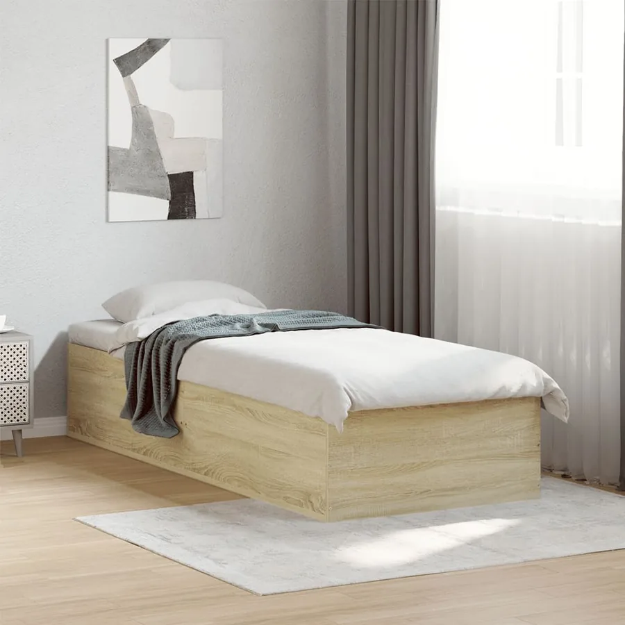 Cadre de lit sans matelas chêne sonoma 90x190 cm - 3