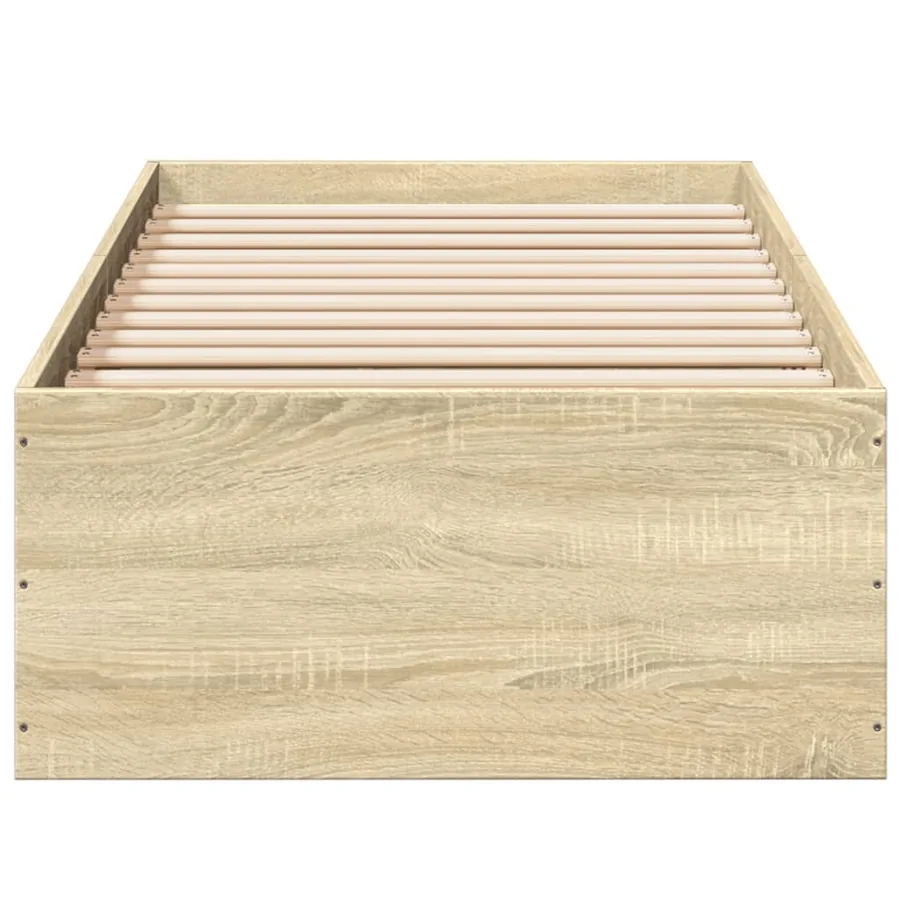 Cadre de lit sans matelas chêne sonoma 90x190 cm - 4