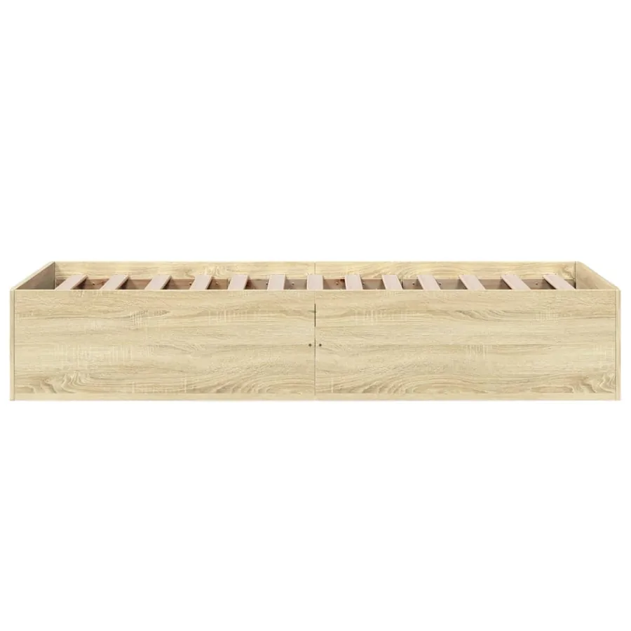 Cadre de lit sans matelas chêne sonoma 90x190 cm - 5