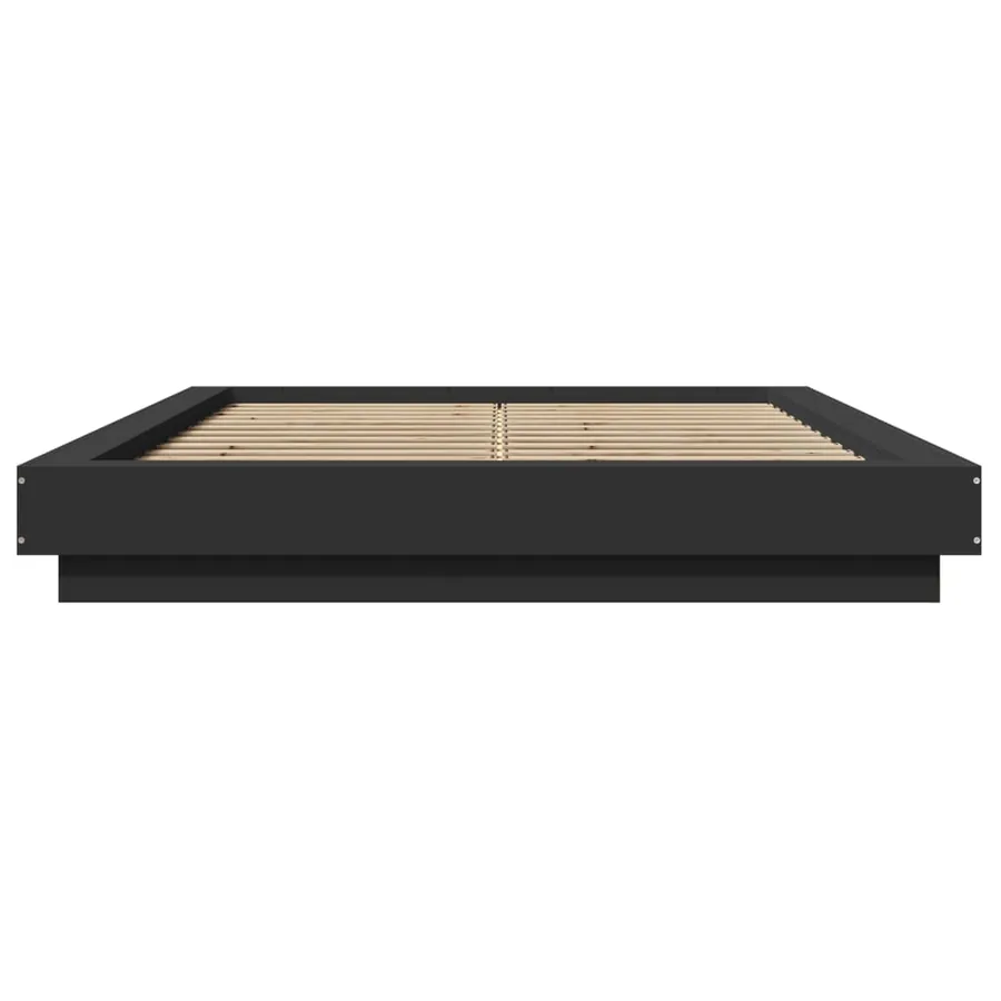 Cadre de lit sans matelas noir 120x190 cm - 4
