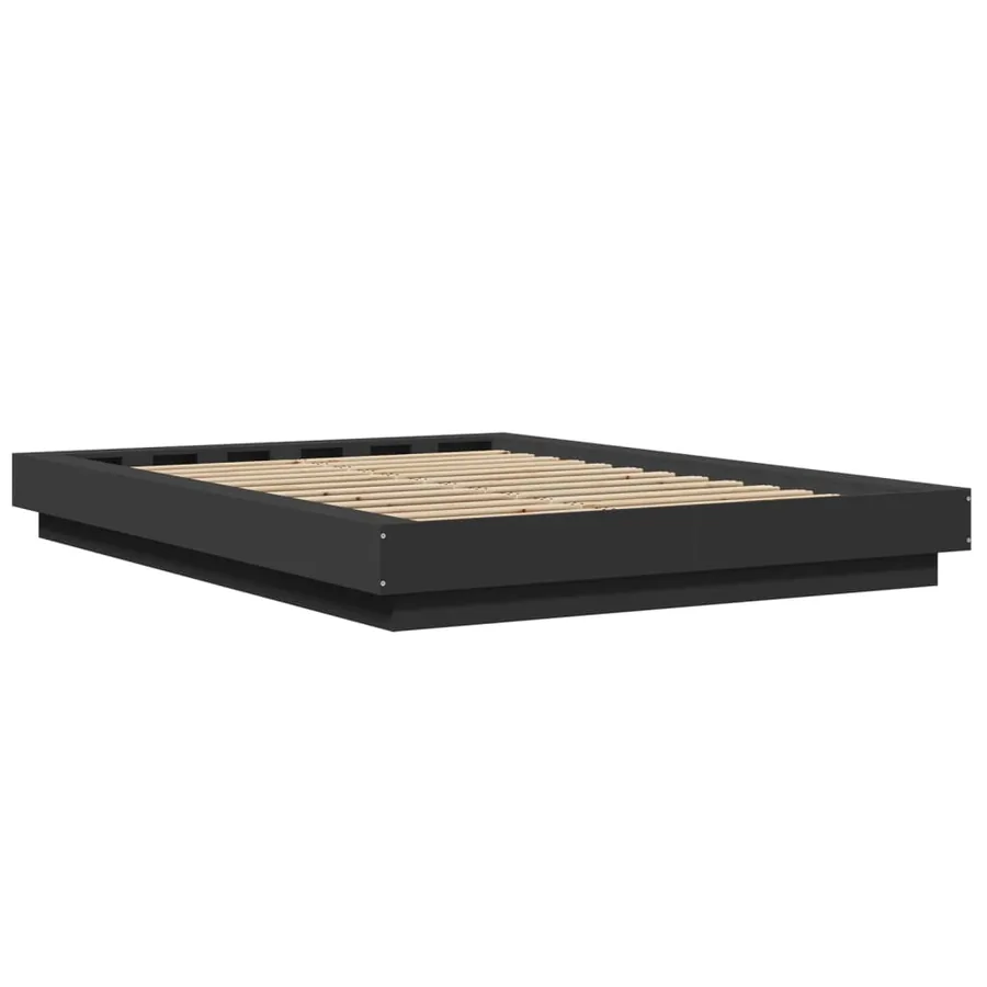Cadre de lit sans matelas noir 120x190 cm - 6