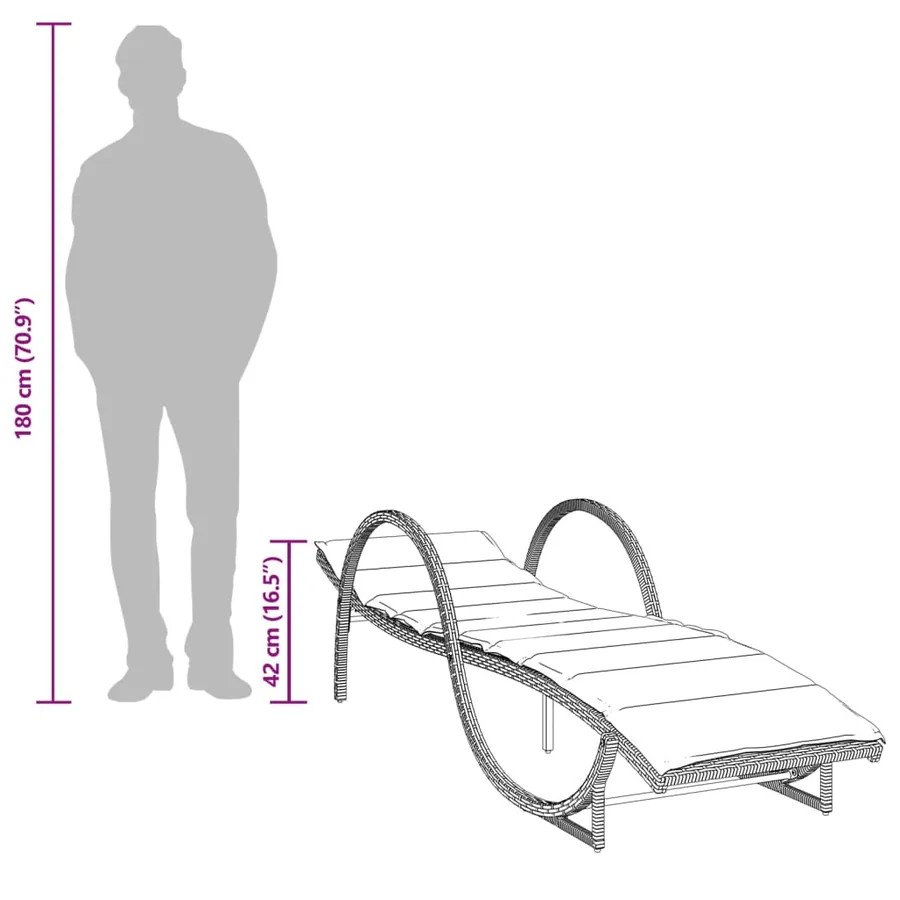Chaises longues lot de 2 avec table marron résine tressée - 12