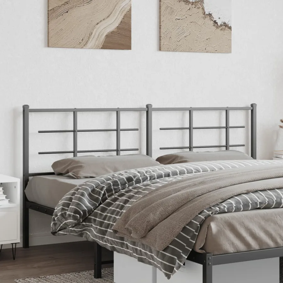 Tête de lit de remplacement métal noir 193 cm