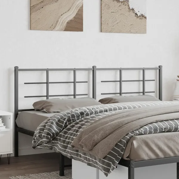 Tête de lit de remplacement métal noir 193 cm