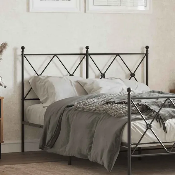 Tête de lit de remplacement métal noir 120 cm
