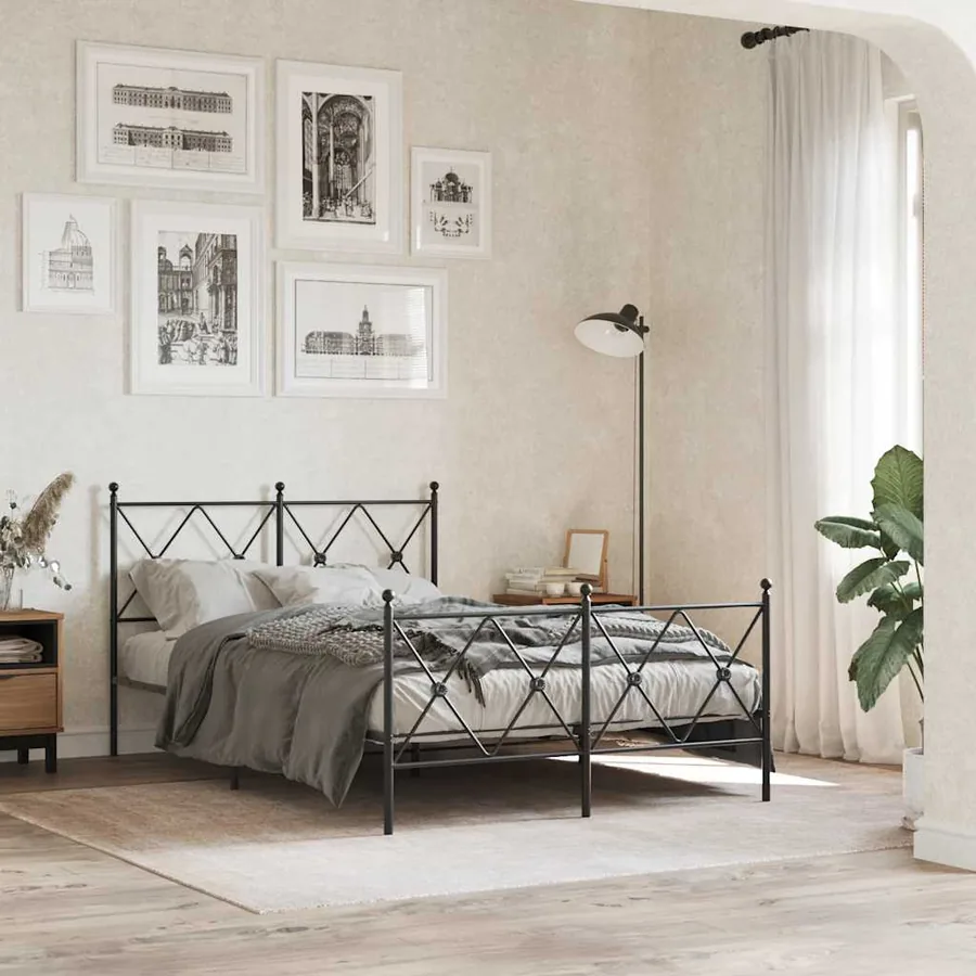 Tête de lit de remplacement métal noir 120 cm - 3
