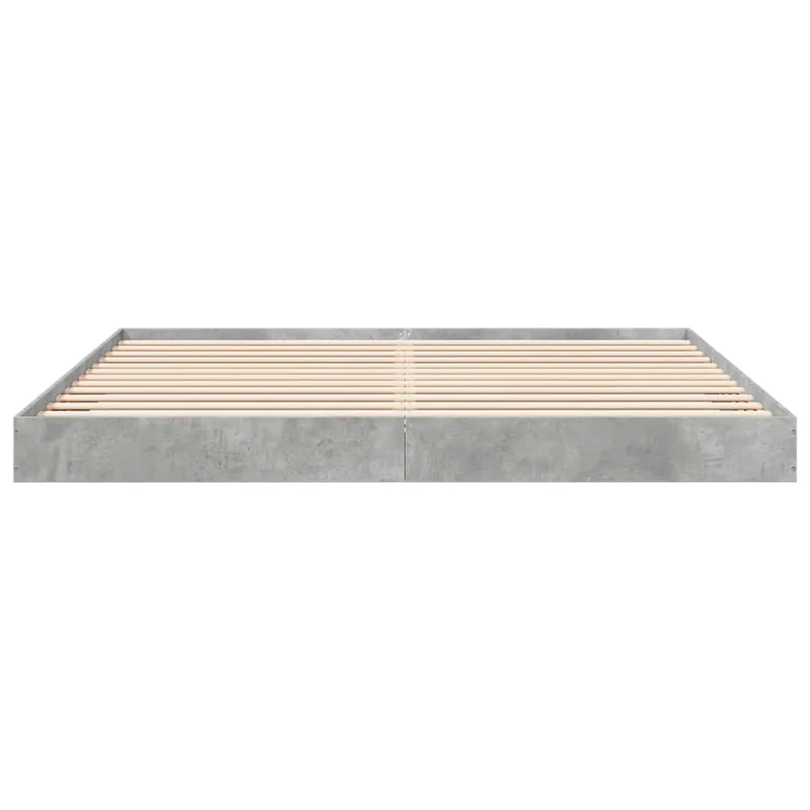 Cadre de lit sans matelas gris béton 180x200 cm - 4