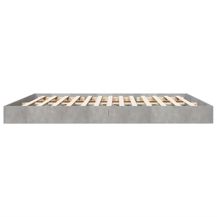 Cadre de lit sans matelas gris béton 180x200 cm - 5