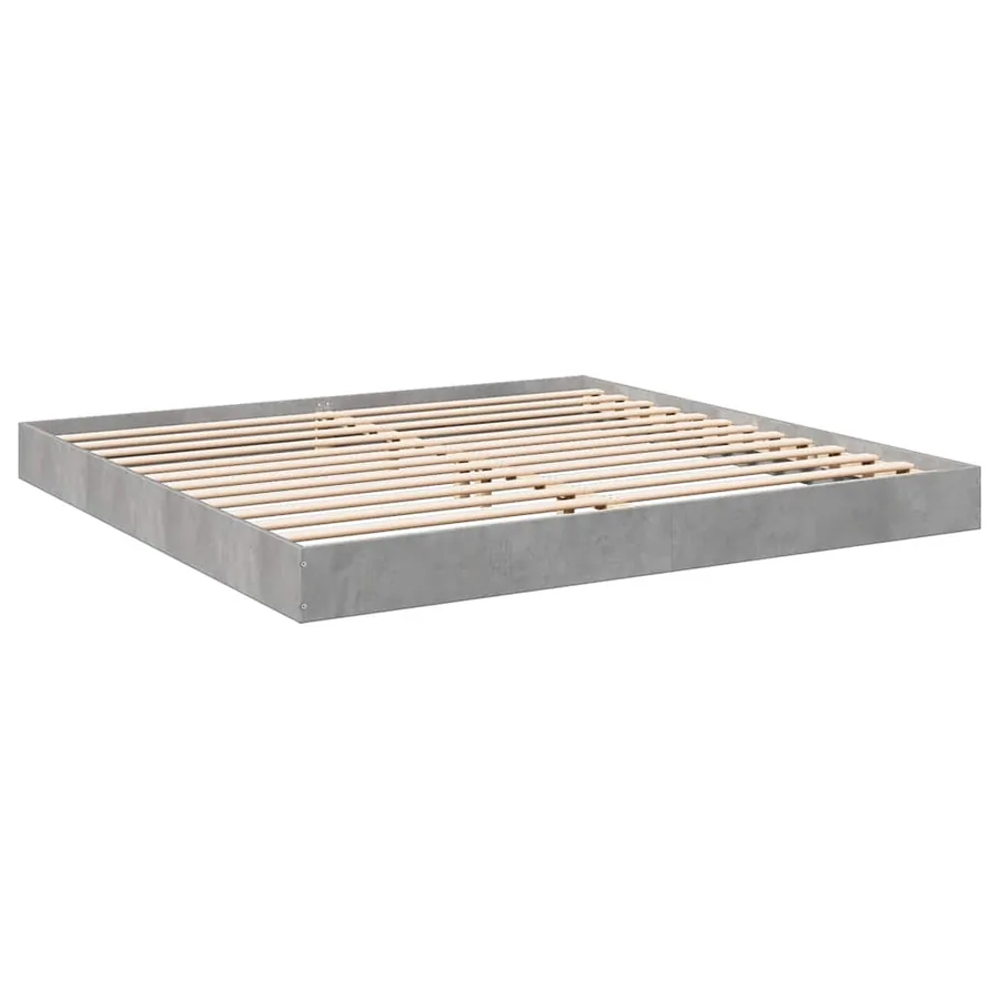 Cadre de lit sans matelas gris béton 180x200 cm - 6