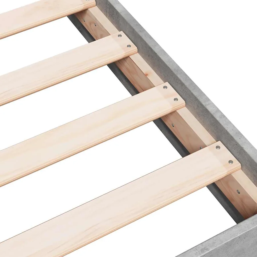 Cadre de lit sans matelas gris béton 180x200 cm - 7