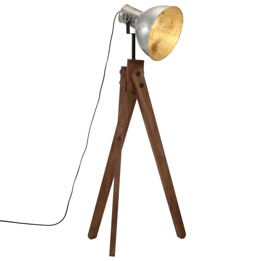 Lampadaire 25 W argent vintage 45x45x120 cm E27
