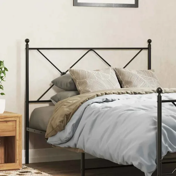 Tête de lit de remplacement métal noir 100 cm