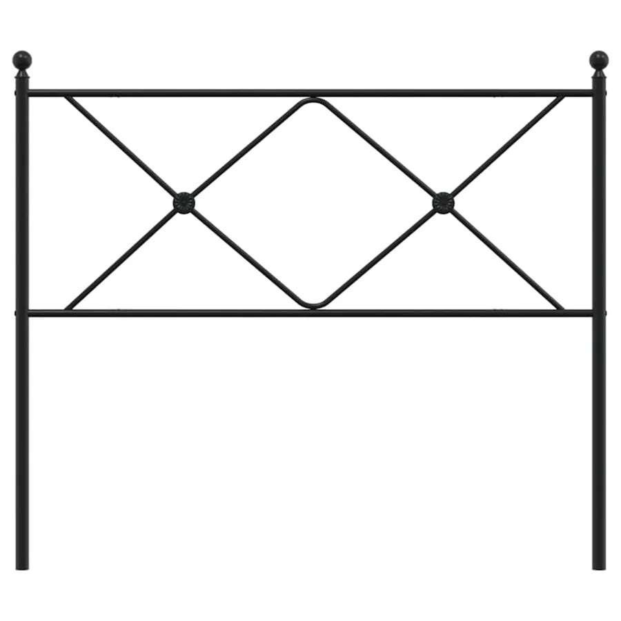 Tête de lit de remplacement métal noir 100 cm - 4