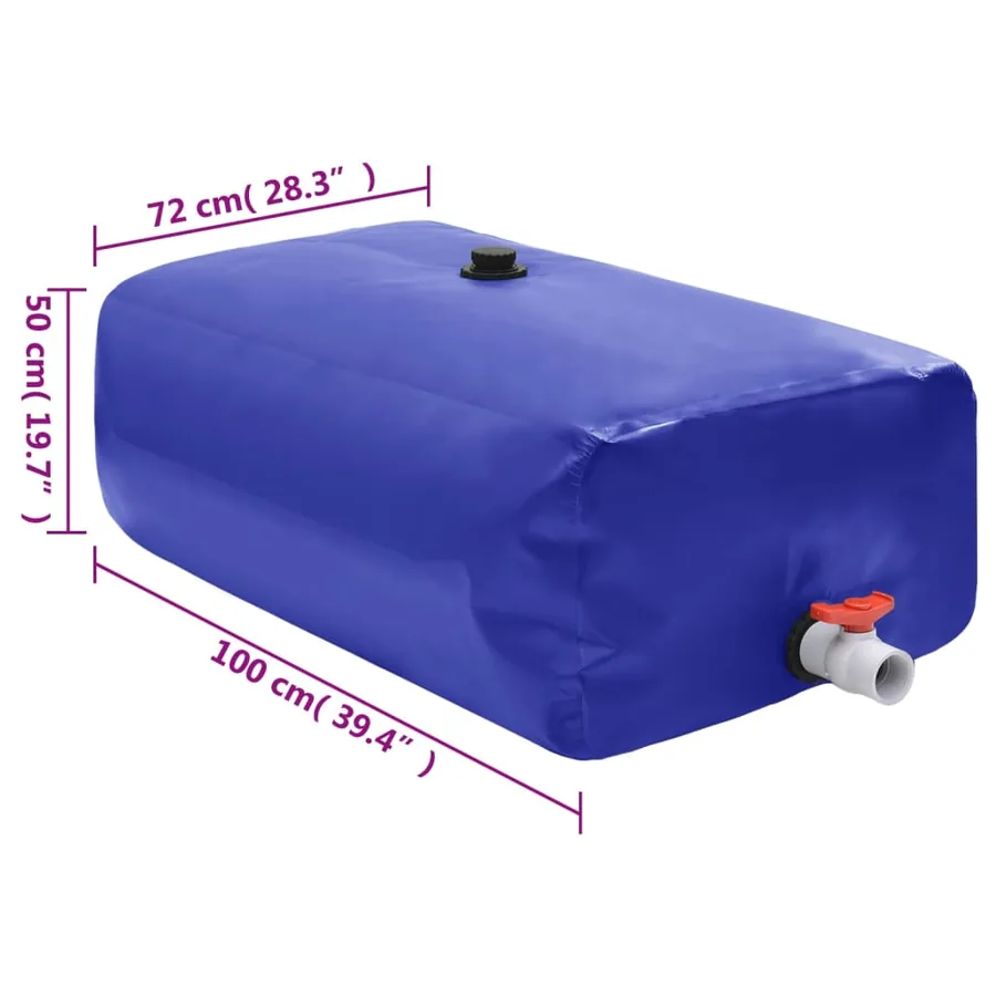 Réservoir d'eau avec robinet pliable 360 L PVC - 7