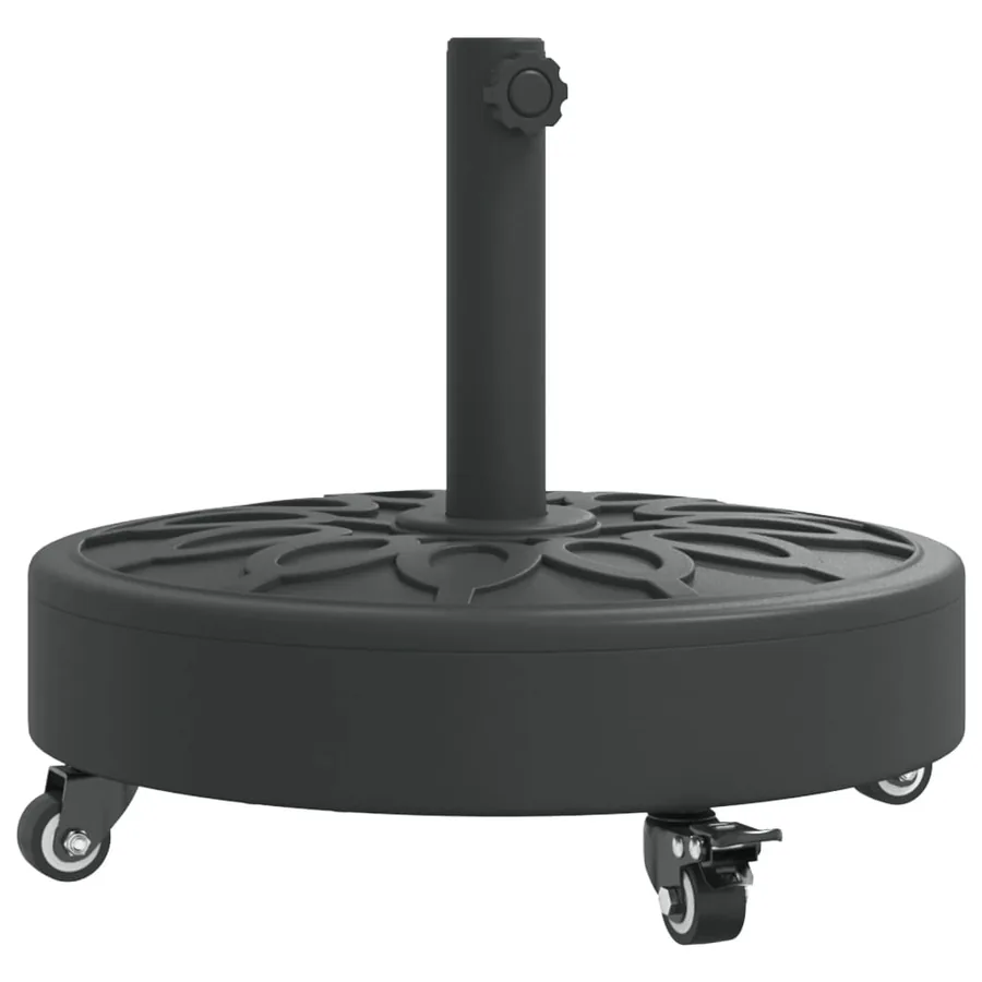 Base de parasol avec roues pour mâts Ø38 / 48 mm 27 kg rond - 2