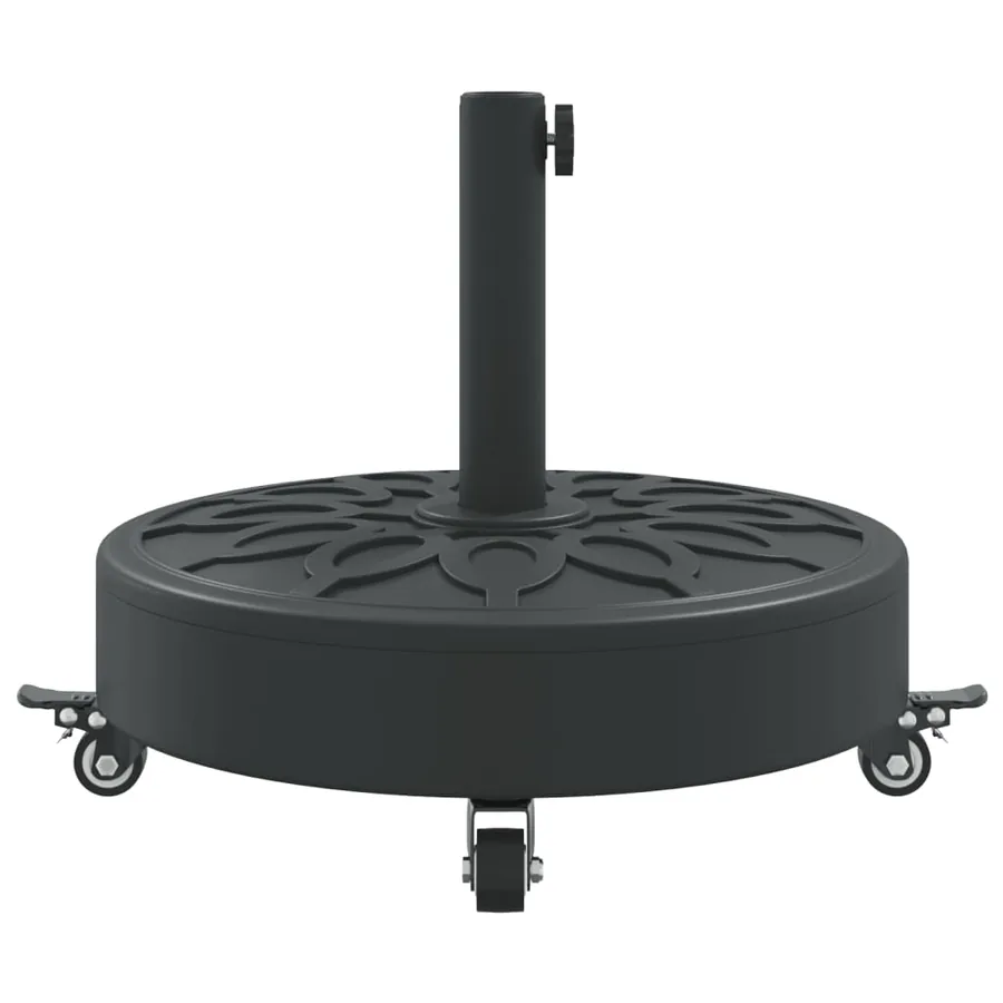 Base de parasol avec roues pour mâts Ø38 / 48 mm 27 kg rond - 5