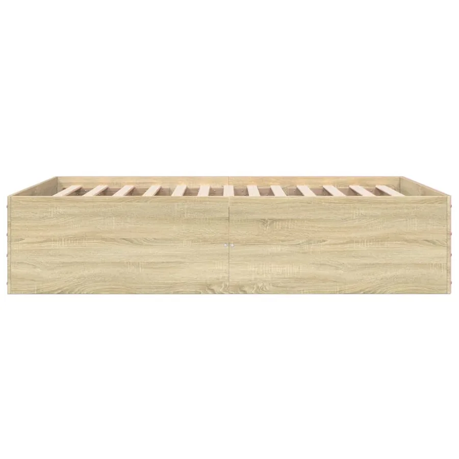 Cadre de lit sans matelas chêne sonoma 120x200 cm - 5