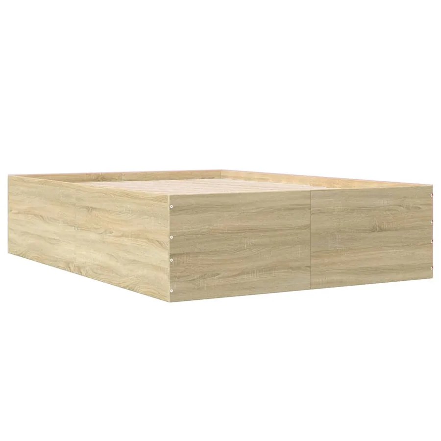 Cadre de lit sans matelas chêne sonoma 120x200 cm - 6