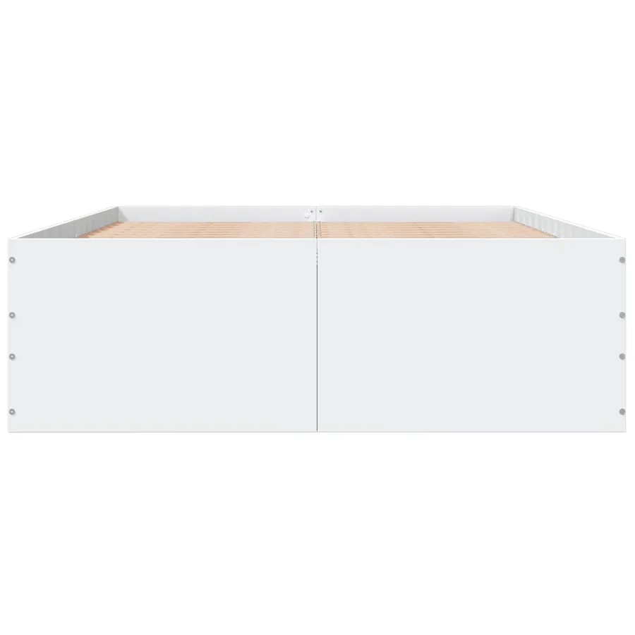 Cadre de lit sans matelas blanc 120x200 cm - 4