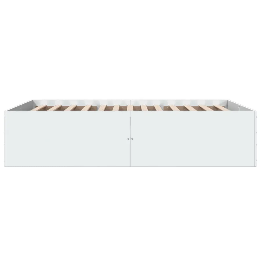 Cadre de lit sans matelas blanc 120x200 cm - 5
