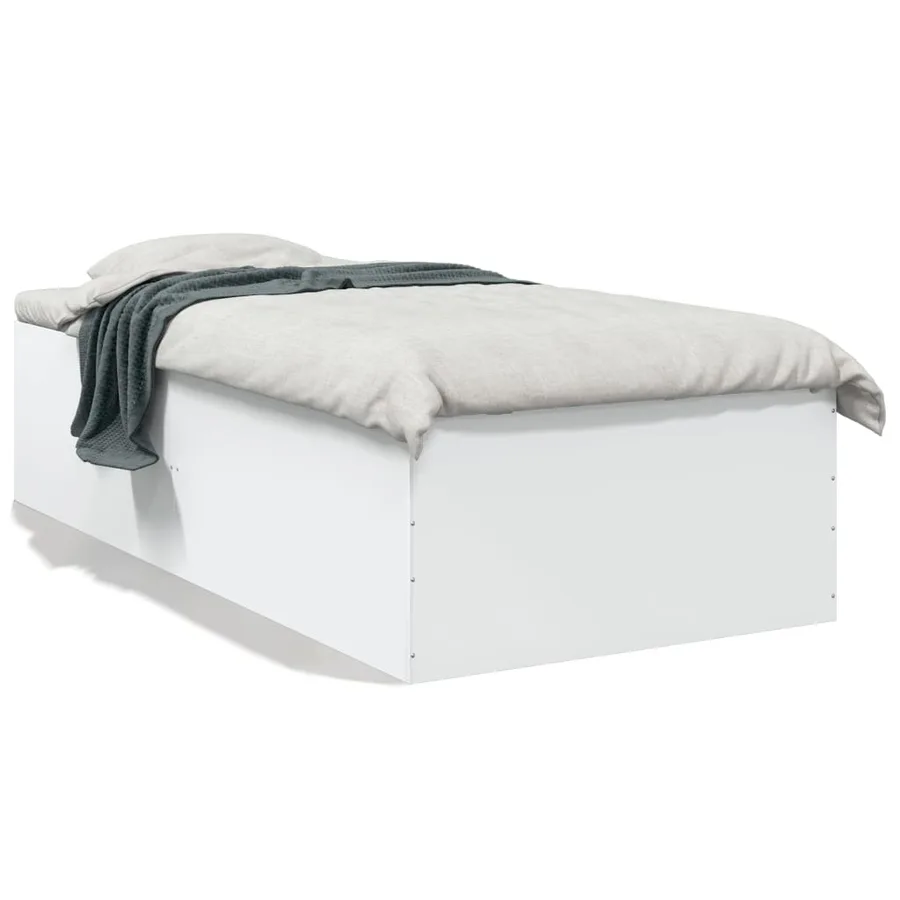 Cadre de lit sans matelas blanc 90x190 cm - 2