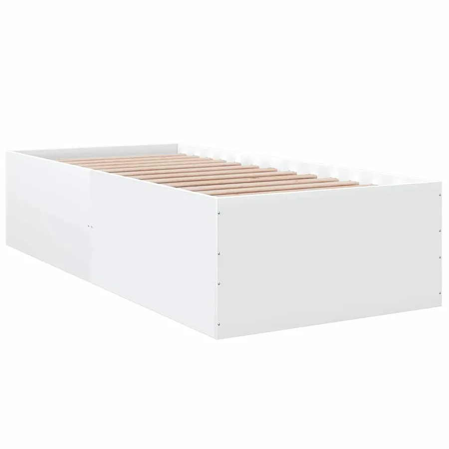 Cadre de lit sans matelas blanc 90x190 cm - 3
