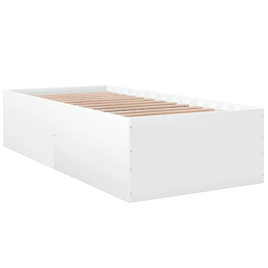 Cadre de lit sans matelas blanc 90x190 cm - 6