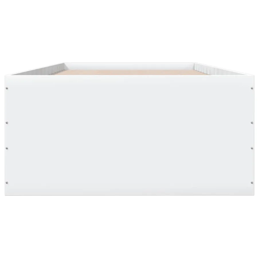 Cadre de lit sans matelas blanc 75x190 cm - 4
