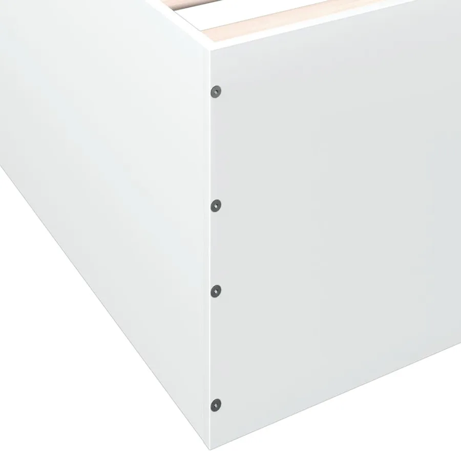 Cadre de lit sans matelas blanc 75x190 cm - 8