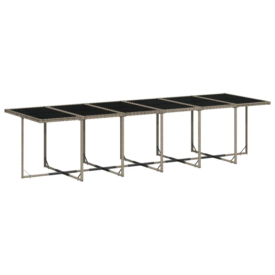 Ensemble à manger de jardin 17 pcs et coussins résine tressée - 6